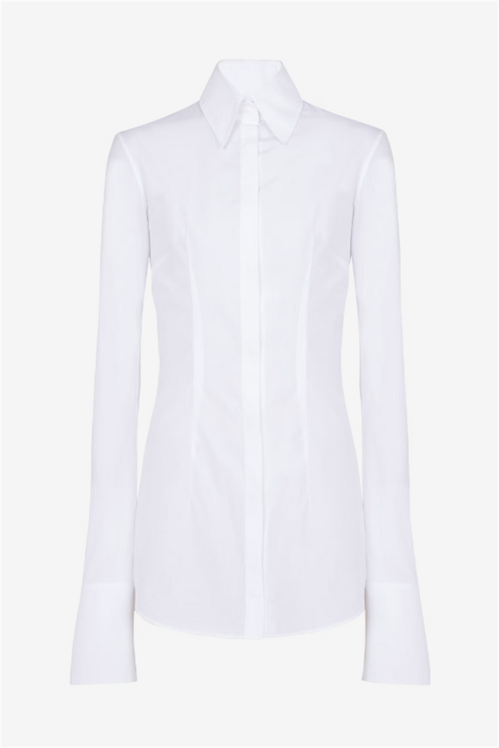 Zahra Gold Buttons Fitted Shirt