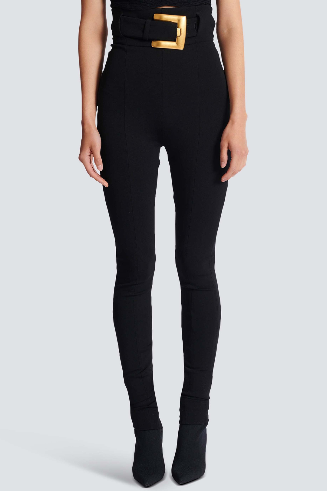 Zuko Gold Belted Leggings - Black