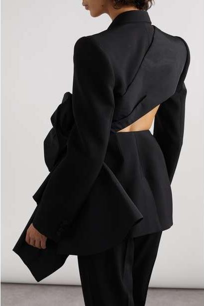 Layla Cutout Bow-embellished Blazer - Black